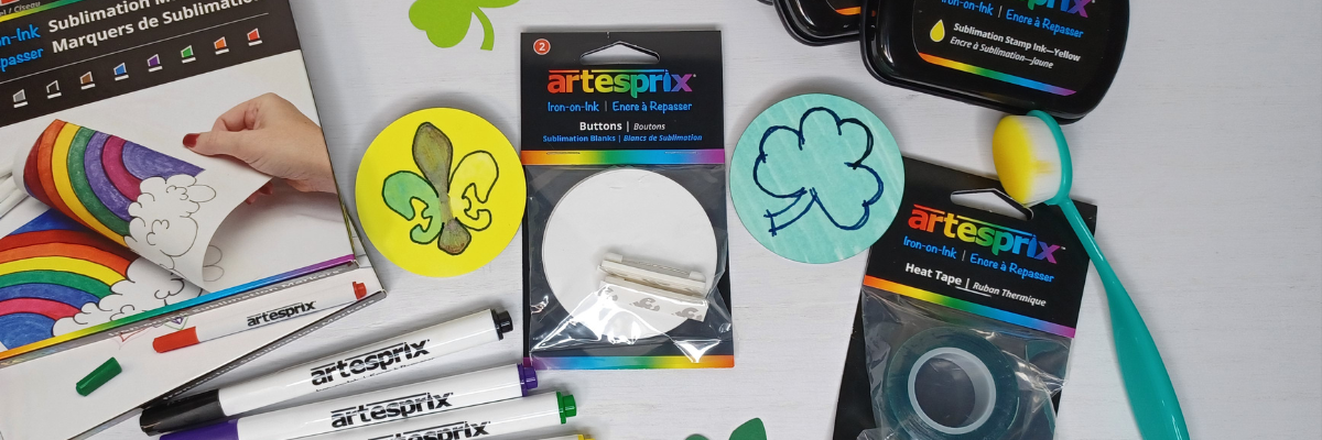 Artesprix Sublimation Buttons with Makers and Ink