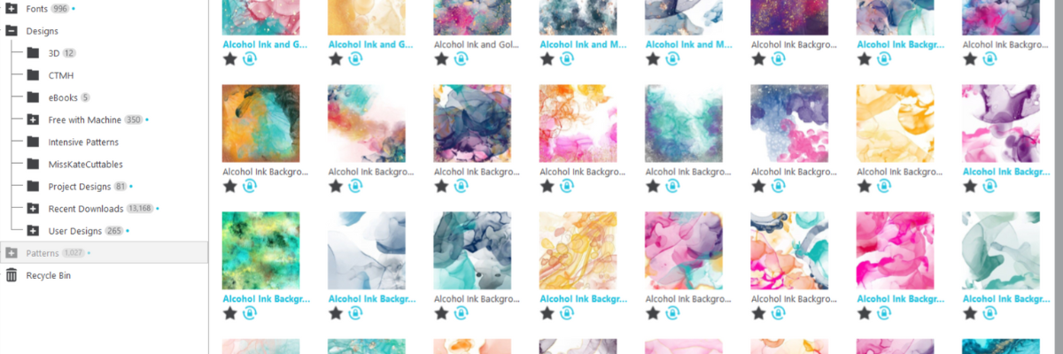 Silhouette Patterns Folder